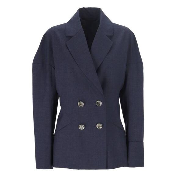 Givenchy Double Breasted Cuffed Blazer Jacket in Denim Blue FR 40 US 8 - Picture 4 of 7